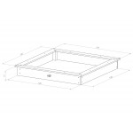 Spatiu de joaca copii pentru nisip Sandy cu Pista Auto din lemn masiv  - Lada cu nisip din lemn pentru gradina Sunny